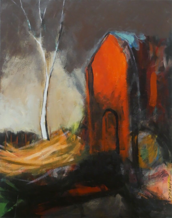 "Maison rouge et bouleau blanc" par Ivan Tzonev Collections d'art moderne et contemporain