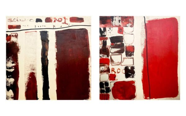 "Rouge" diptyque par Danta Grandbazart galerie d'art contemporain en ligne